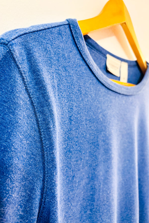 T-shirt bleu basique seconde main - Liz Claiborne- La Penderie du Paradis