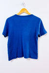 T-shirt bleu basique seconde main - Liz Claiborne- La Penderie du Paradis