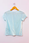 T-shirt basique bleu pâle seconde main - Mango- La Penderie du Paradis