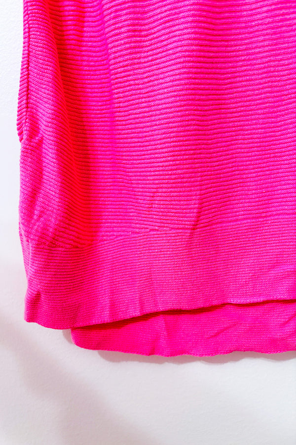 Chandail rose texturé à manches longues* seconde main - Lord + Taylor- La Penderie du Paradis