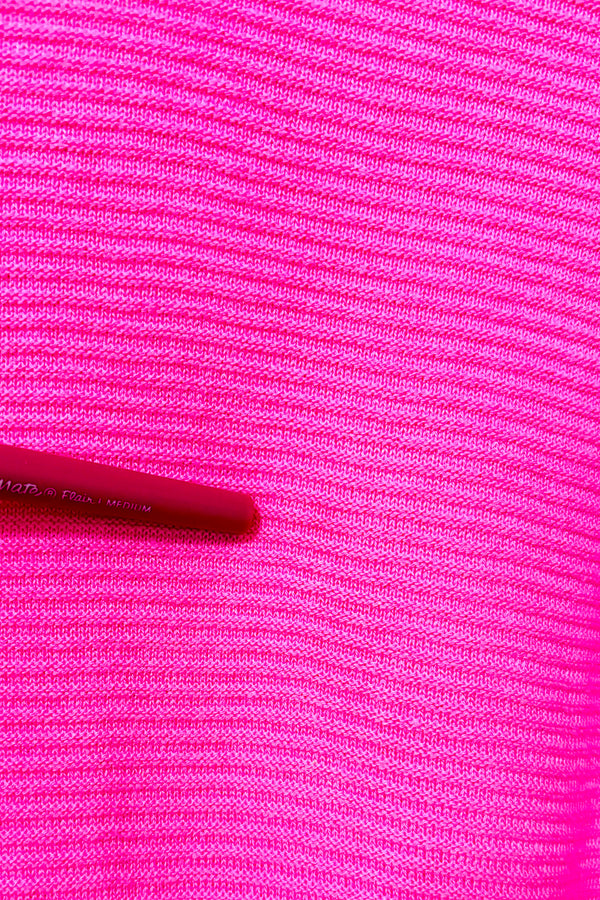 Chandail rose texturé à manches longues* seconde main - Lord + Taylor- La Penderie du Paradis