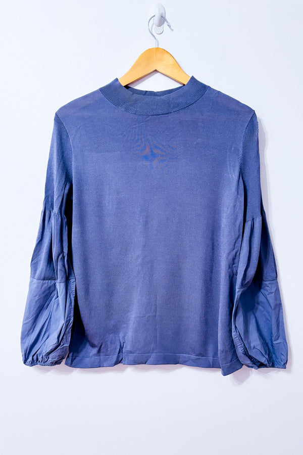 Chandail gris à manches bouffantes* seconde main - COS- La Penderie du Paradis