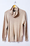 Chandail beige en tricot à col roulé avec cachemire* seconde main - Alison Sheri- La Penderie du Paradis