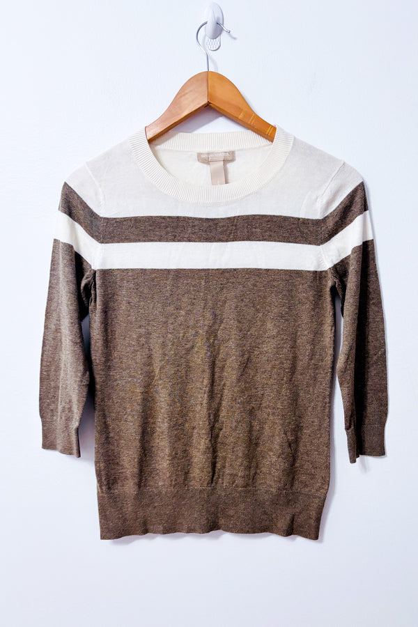 Chandail taupe et crème Banana Republic