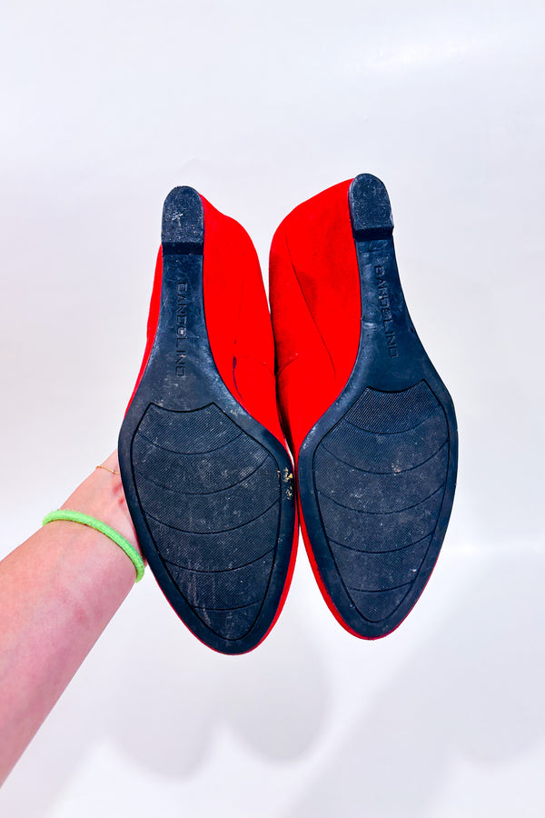 Chaussures rouges en suède avec talon compensé (7)-Bandolino-La Penderie du Paradis 🕊