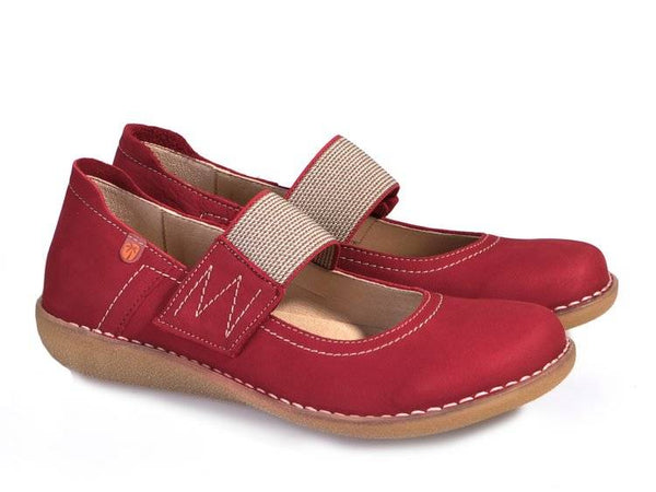 Chaussures rouges en cuir (5.5)* seconde main - Jungla- La Penderie du Paradis