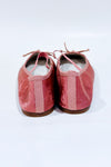 Chaussures ballerine rose en velours avec bride* seconde main - Oasis Society- La Penderie du Paradis