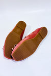Chaussures ballerine rose en velours avec bride* seconde main - Oasis Society- La Penderie du Paradis
