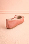 Chaussures ballerine rose en velours avec bride* seconde main - Oasis Society- La Penderie du Paradis