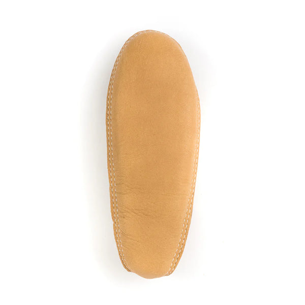 Mocassin intérieur beige en cuir avec perles* seconde main - Bastien- La Penderie du Paradis