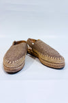 Sandales espadrilles slingback beige en jute seconde main - Zara- La Penderie du Paradis