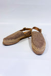 Sandales espadrilles slingback beige en jute seconde main - Zara- La Penderie du Paradis