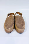 Sandales espadrilles slingback beige en jute seconde main - Zara- La Penderie du Paradis
