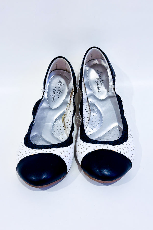 Chaussures ballerine blanches et noires (7)-Dexflex by Dexter-La Penderie du Paradis 🕊