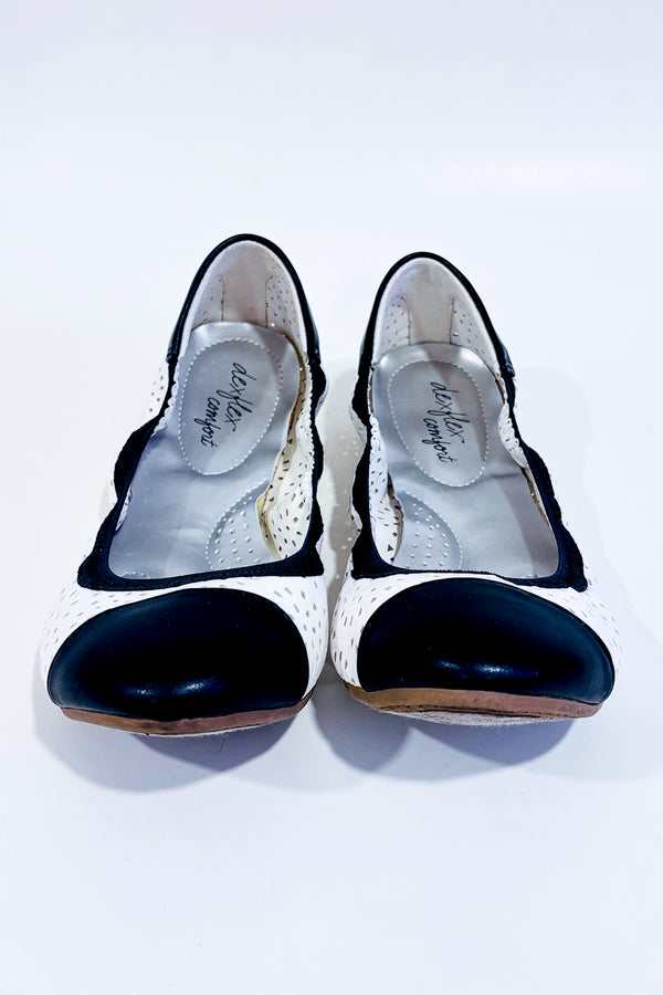 Chaussures ballerine blanches et noires (7)-Dexflex by Dexter-La Penderie du Paradis 🕊