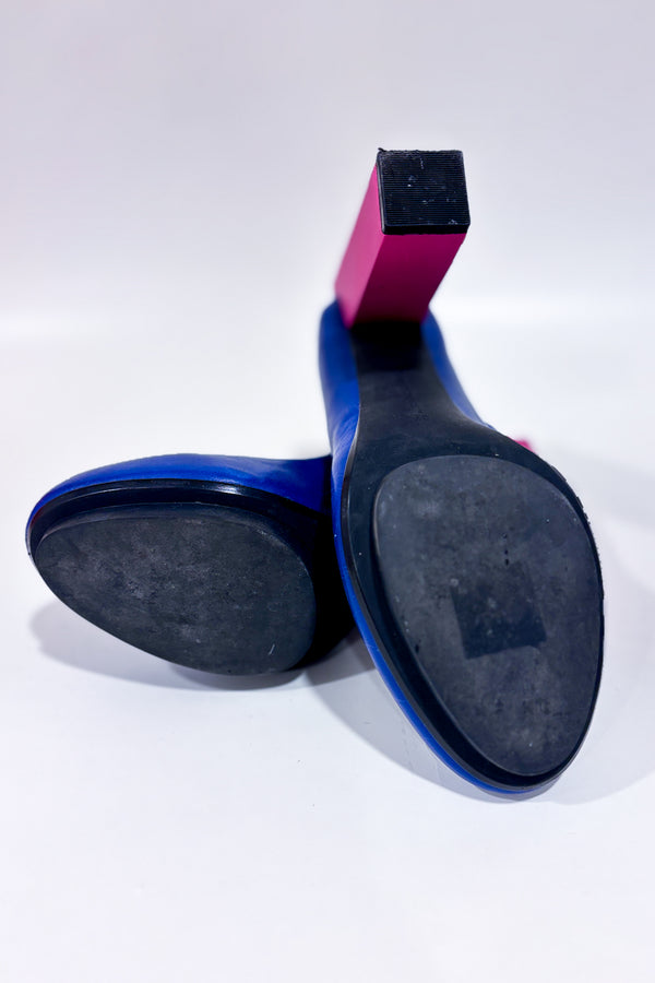 Chaussures bleues avec talon rose (6.5)-United Nude-La Penderie du Paradis 🕊