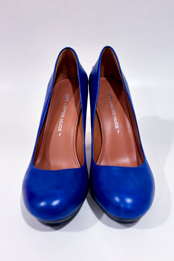 Chaussures bleues avec talon rose (6.5)-United Nude-La Penderie du Paradis 🕊