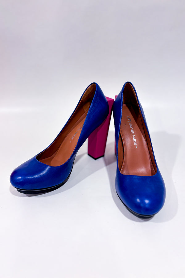 Chaussures bleues avec talon rose (6.5)-United Nude-La Penderie du Paradis 🕊