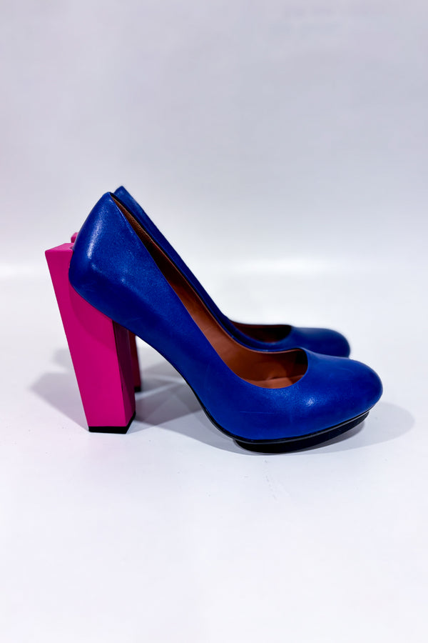 Chaussures bleues avec talon rose (6.5)-United Nude-La Penderie du Paradis 🕊