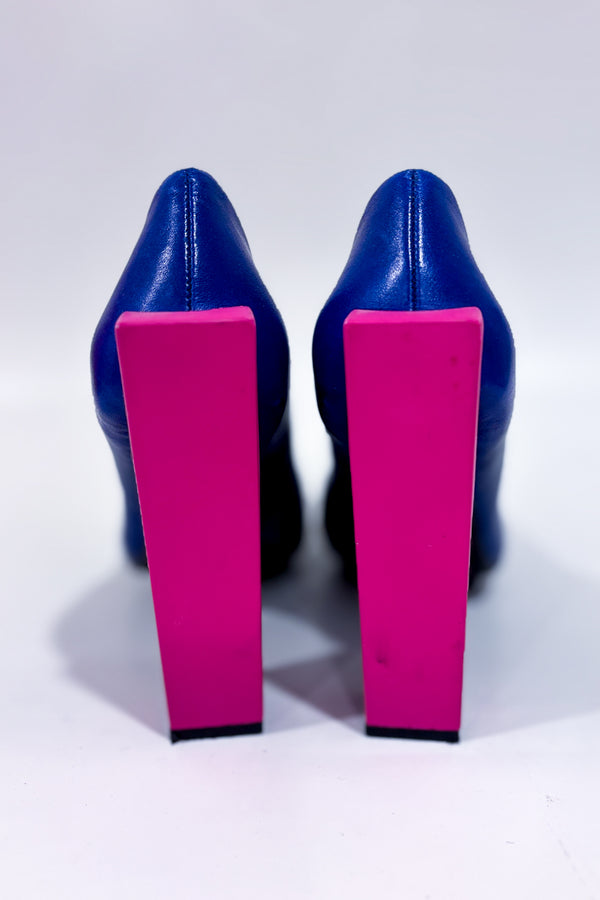 Chaussures bleues avec talon rose (6.5)-United Nude-La Penderie du Paradis 🕊