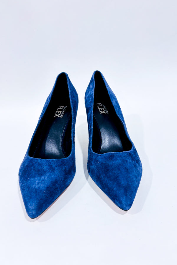 Chaussures marine en suède (9.5)-Le Château-La Penderie du Paradis 🕊