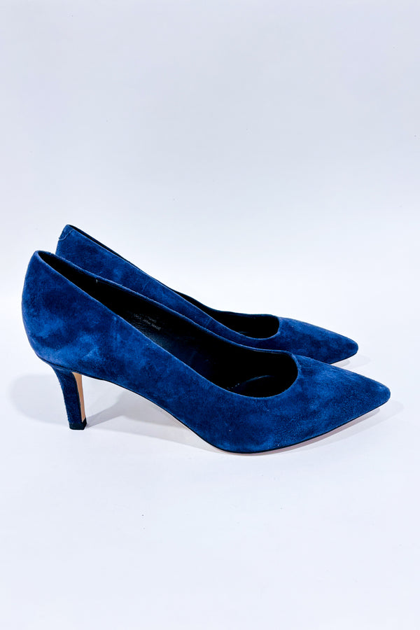 Chaussures marine en suède (9.5)-Le Château-La Penderie du Paradis 🕊