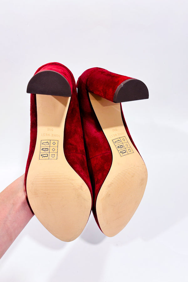 Chaussures rouge vin en suède (9)-Nine West-La Penderie du Paradis 🕊