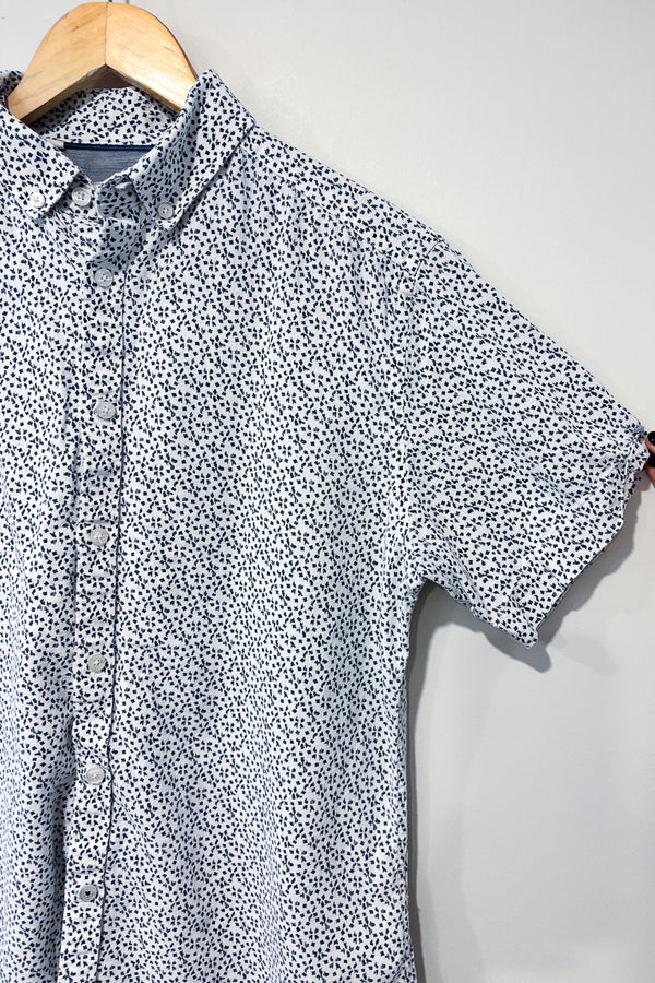 Chemise blanche avec motifs (m) - Homme seconde main Steel & Jelly