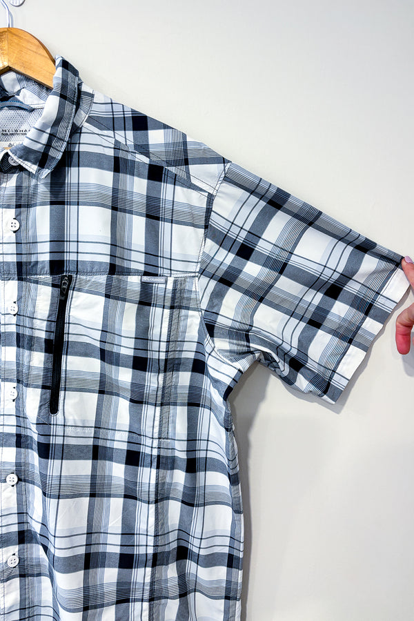 Chemise blanche et grise à carreaux Omni-Shade (xl) - Homme seconde main Columbia