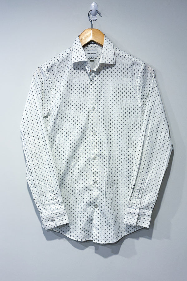 Chemise blanche Laurier avec motif losanges (xs) - Homme seconde main Frank and Oak