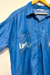 Chemise bleu jeans ''Love is a beautiful thing'' (xl) seconde main Autres