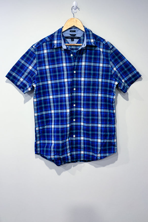 Chemise bleue à carreaux (m) - Homme seconde main Tommy Hilfiger