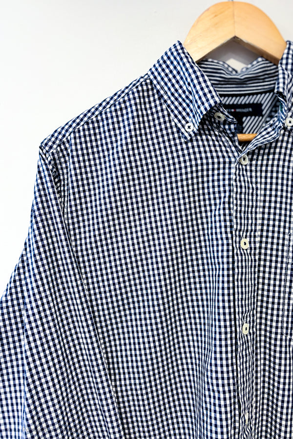 Chemise bleue à carreaux (s) - Homme seconde main Tommy Hilfiger
