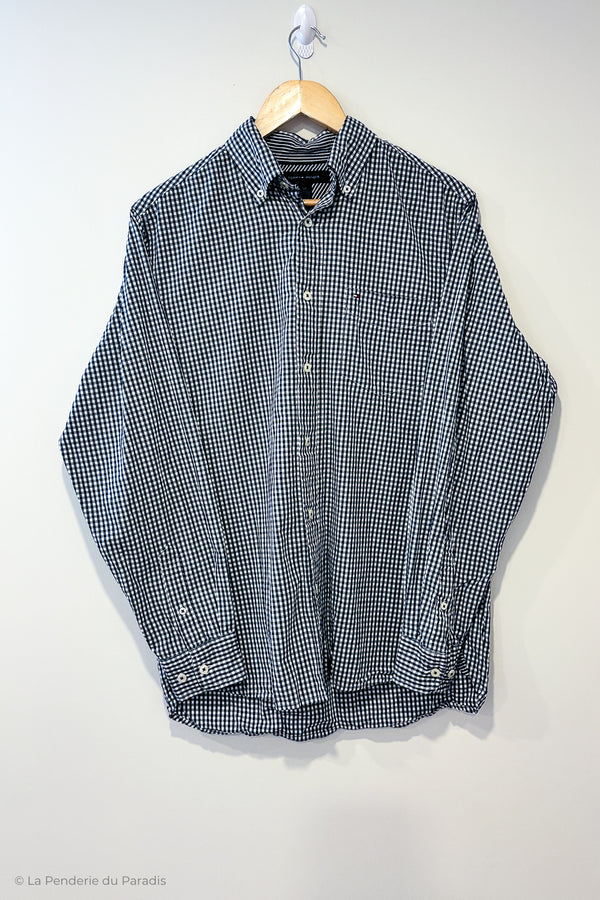 Chemise bleue à carreaux (s) - Homme seconde main Tommy Hilfiger