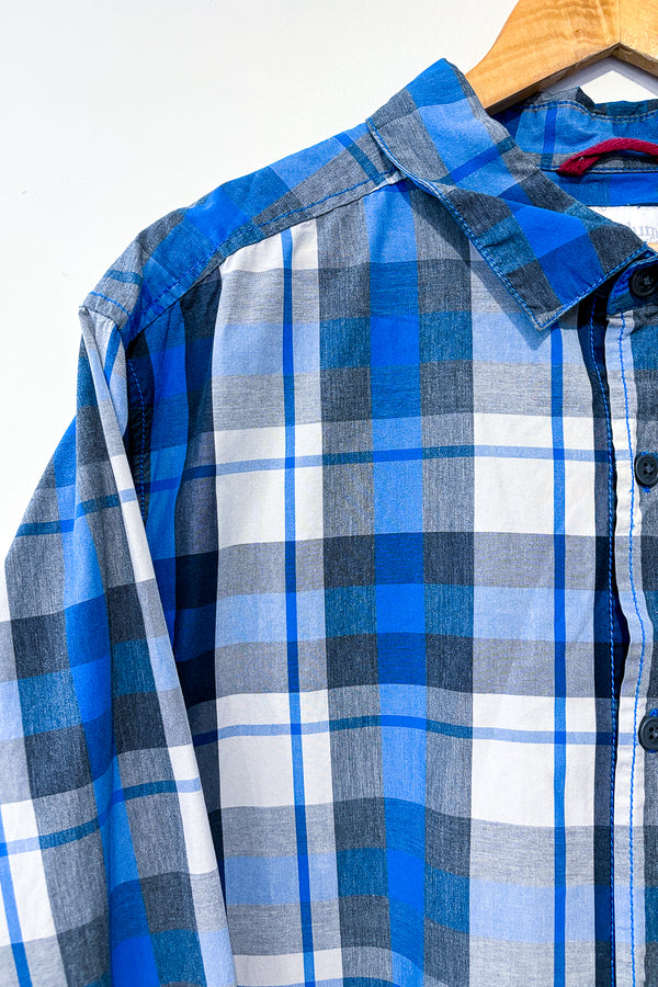 Chemise bleue et grise à carreaux (xl) - Homme seconde main Columbia