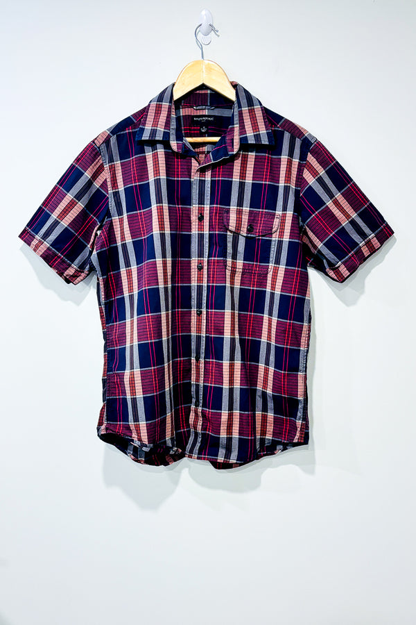 Chemise bleue et rouge à carreaux (m) - Homme - Banana Republic - La Penderie du Paradis ?