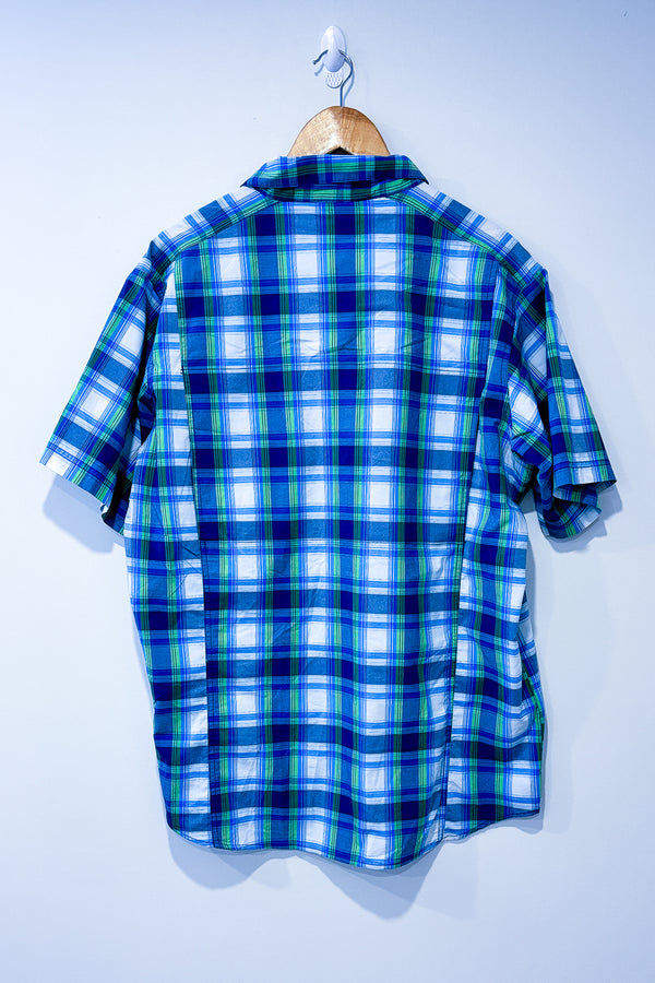 Chemise bleue et verte à carreaux Omni-Shade (xl) - Homme seconde main Columbia
