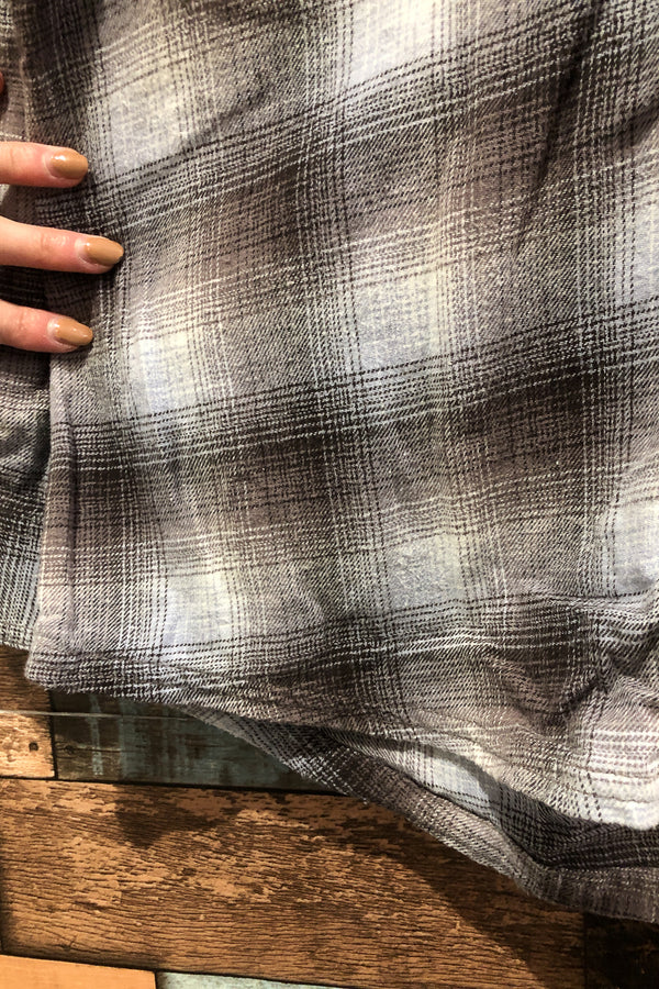 Chemise brune et bleue à carreaux (xs/s) seconde main Garage