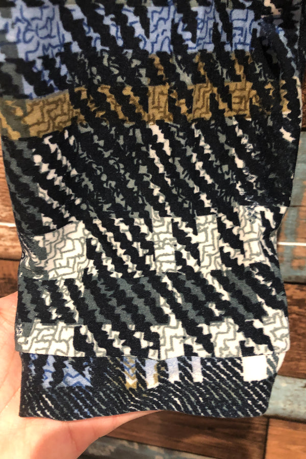 Chemise de nuit douce marine et brune à motifs (xl) seconde main Grenier