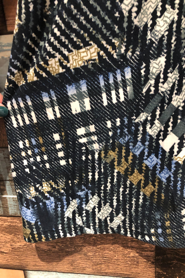 Chemise de nuit douce marine et brune à motifs (xl) seconde main Grenier