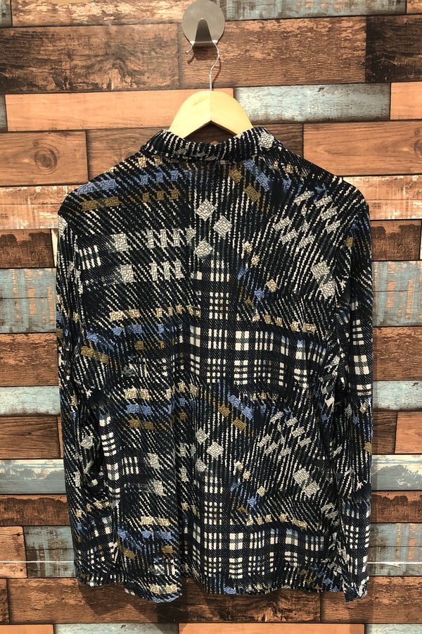 Chemise de nuit douce marine et brune à motifs (xl) seconde main Grenier