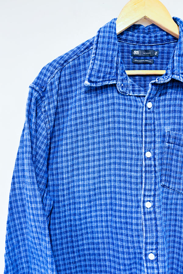 Chemise en coton bleue à carreaux (xl) - Homme-Simons-La Penderie du Paradis 🕊