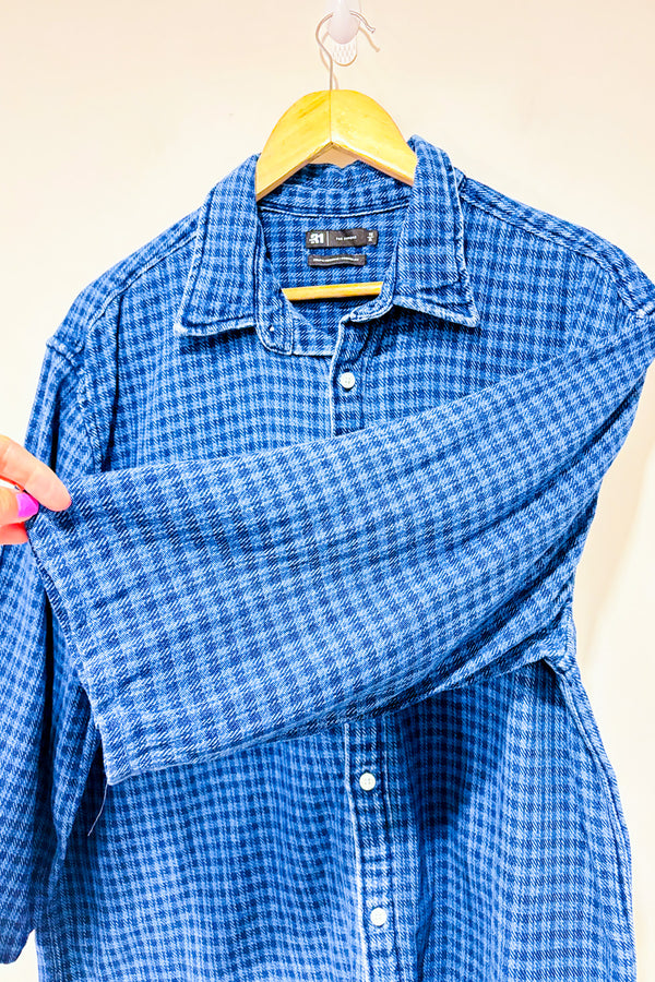 Chemise en coton bleue à carreaux (xl) - Homme-Simons-La Penderie du Paradis 🕊