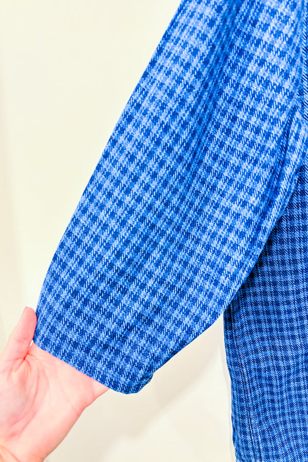 Chemise en coton bleue à carreaux (xl) - Homme-Simons-La Penderie du Paradis 🕊