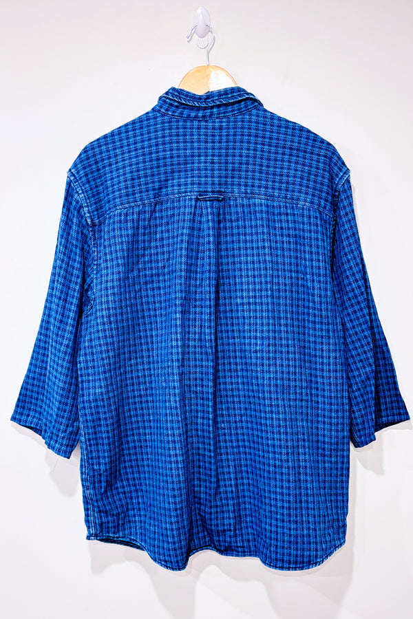 Chemise en coton bleue à carreaux (xl) - Homme-Simons-La Penderie du Paradis 🕊