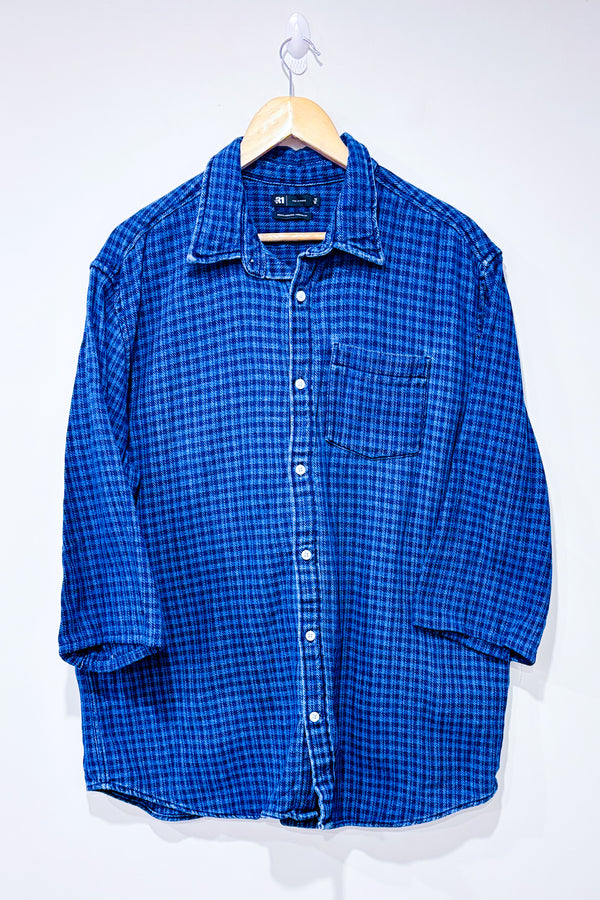 Chemise en coton bleue à carreaux (xl) - Homme-Simons-La Penderie du Paradis 🕊