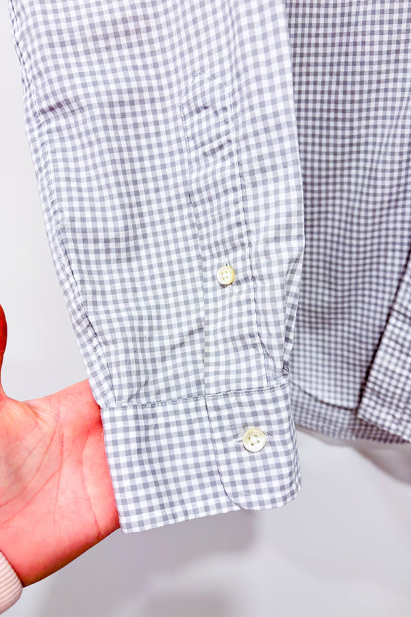 Chemise grise à carreaux slim fit (m) - Homme-Ralph Lauren-La Penderie du Paradis 🕊