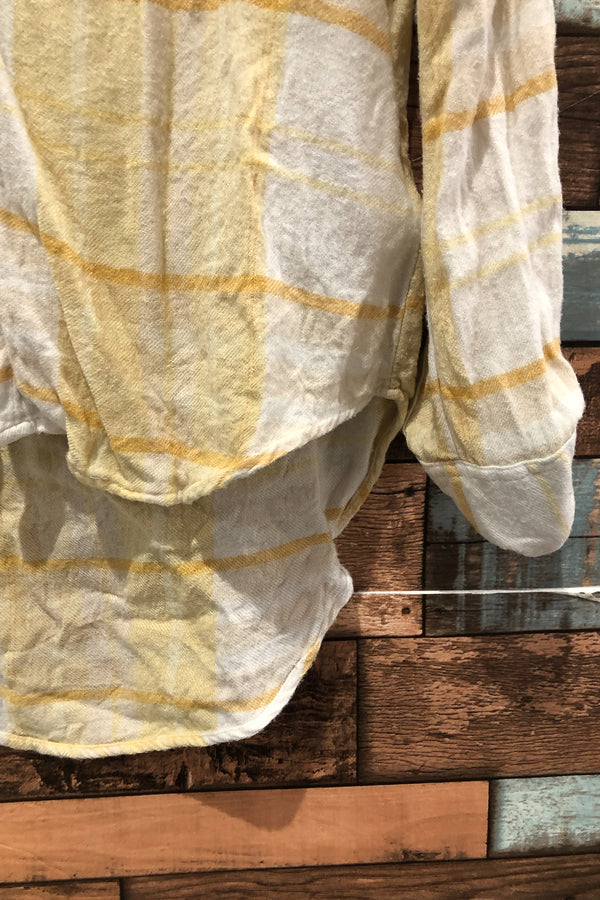 Chemise jaune à carreaux (s) seconde main Top Shop