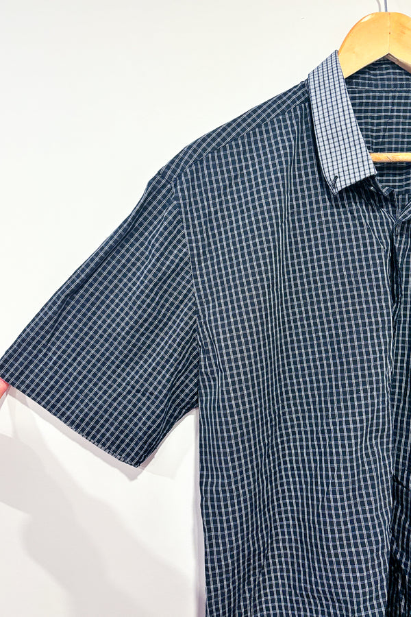 Chemise marine à carreaux (l) - Homme seconde main Autres