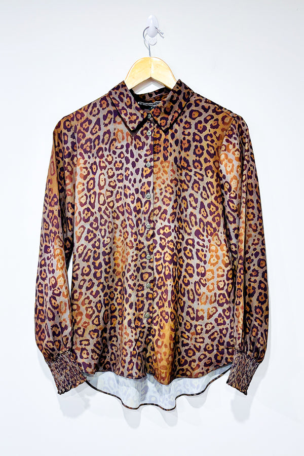 Chemise verte motif lĂ©opard (s)-Melanie Lyne-La Penderie du Paradis đ